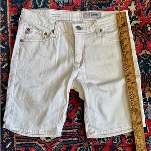 AG Adriano Goldschmied Women's White Jean Shorts